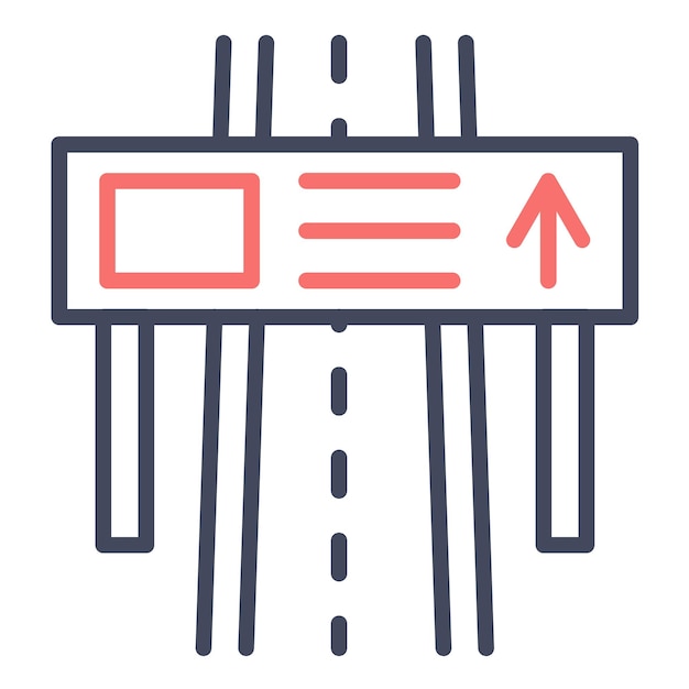 Estilo de ilustración vectorial de la carretera
