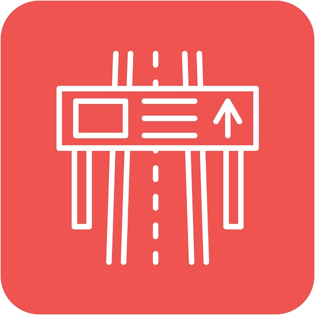 Estilo de ilustración vectorial de la carretera