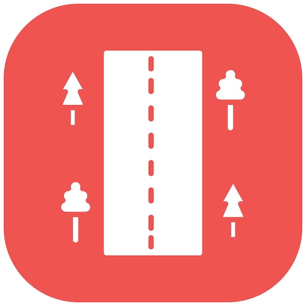 Estilo de ilustración vectorial en la carretera