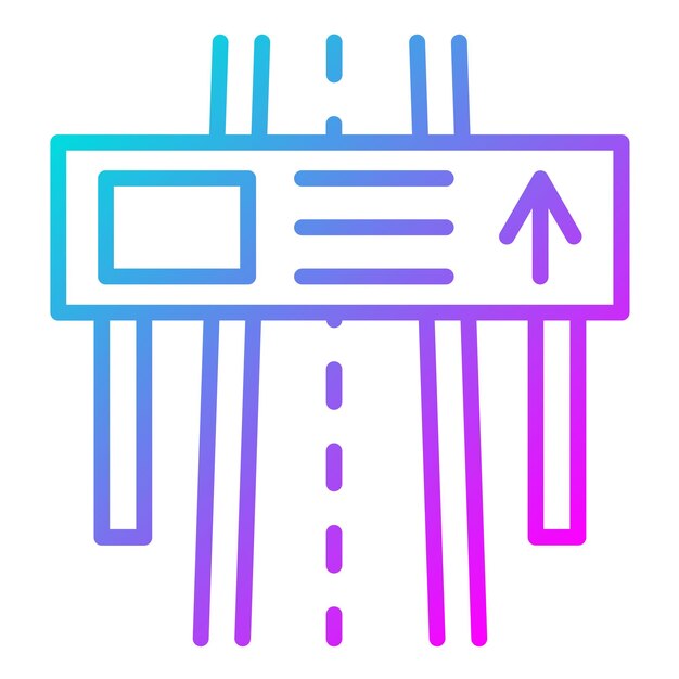 Estilo de ilustración vectorial de la carretera
