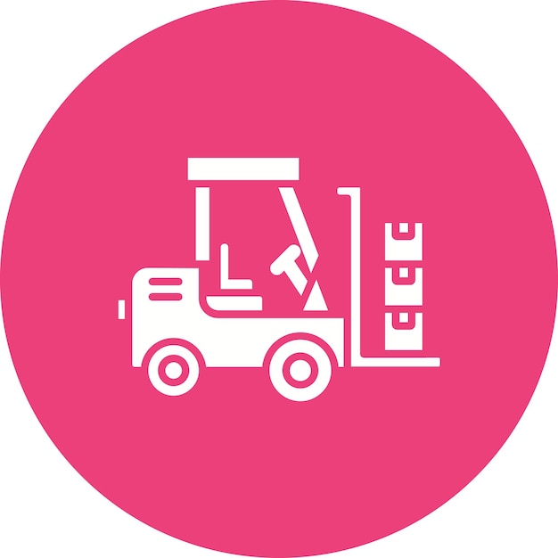 Estilo de la ilustración vectorial de la carretilla elevadora