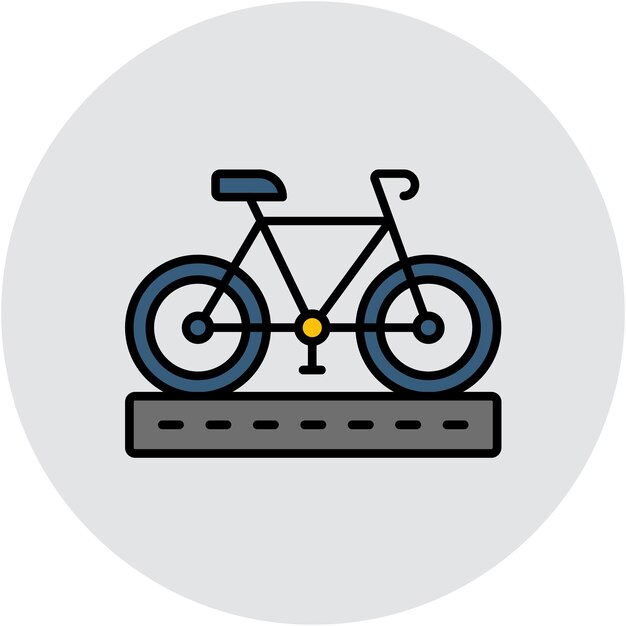 Estilo de ilustración vectorial del carril para bicicletas