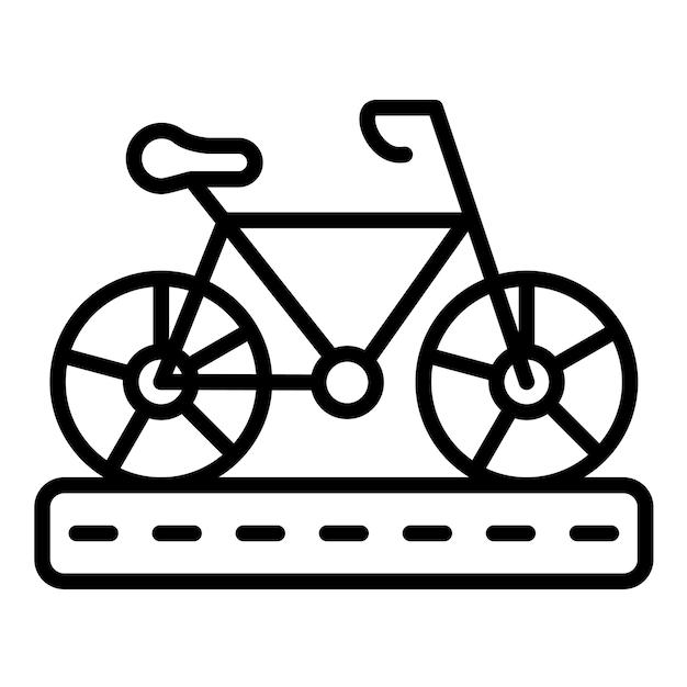 Estilo de ilustración vectorial del carril para bicicletas
