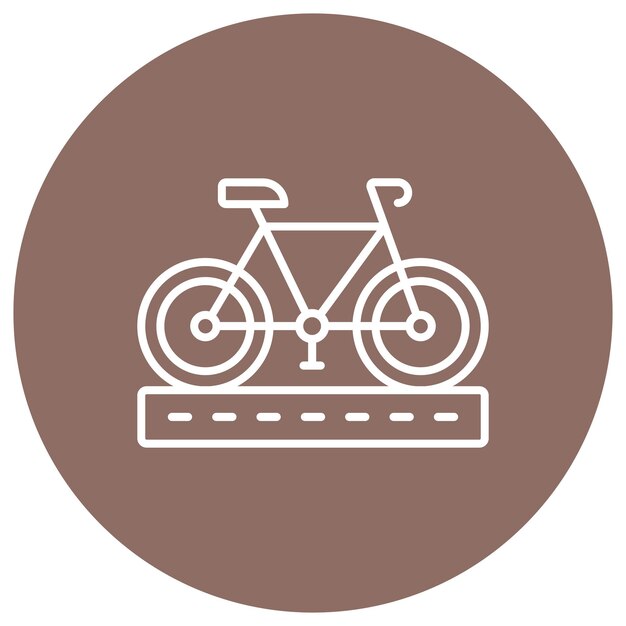 Estilo de ilustración vectorial del carril para bicicletas