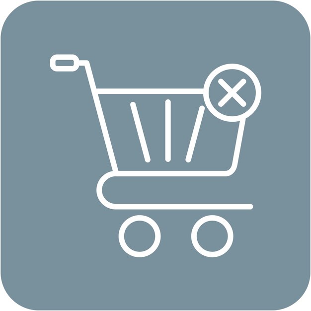 Estilo de ilustración vectorial del carrito claro