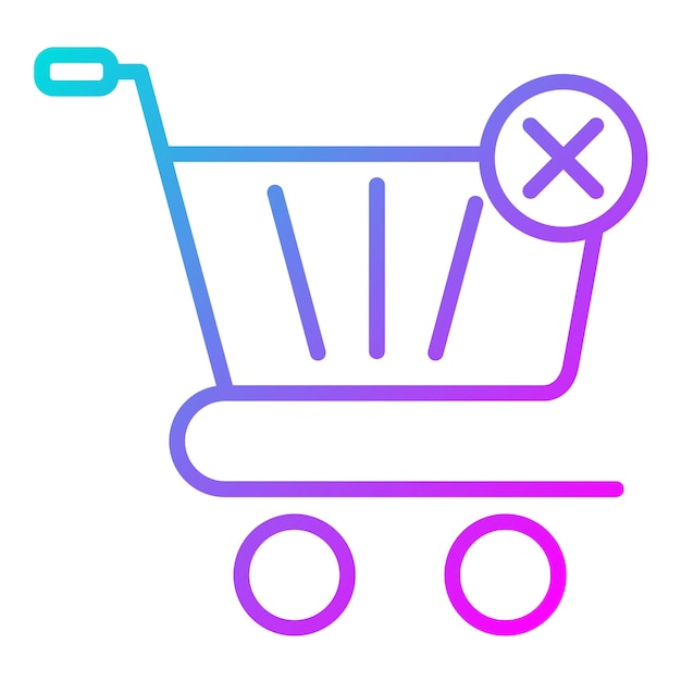 Estilo de ilustración vectorial del carrito claro