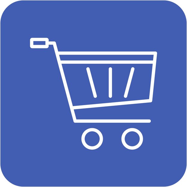 Estilo de ilustración vectorial del carrito de compras
