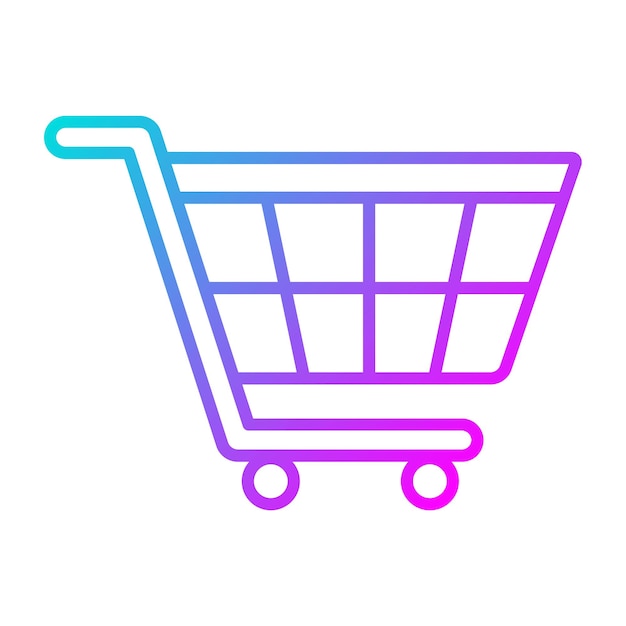 Estilo de ilustración vectorial del carrito de compras