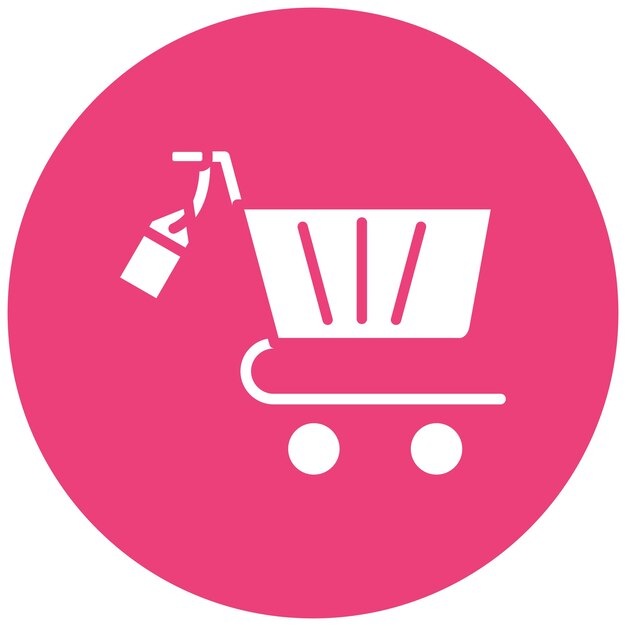 Estilo de ilustración vectorial del carrito de etiquetas