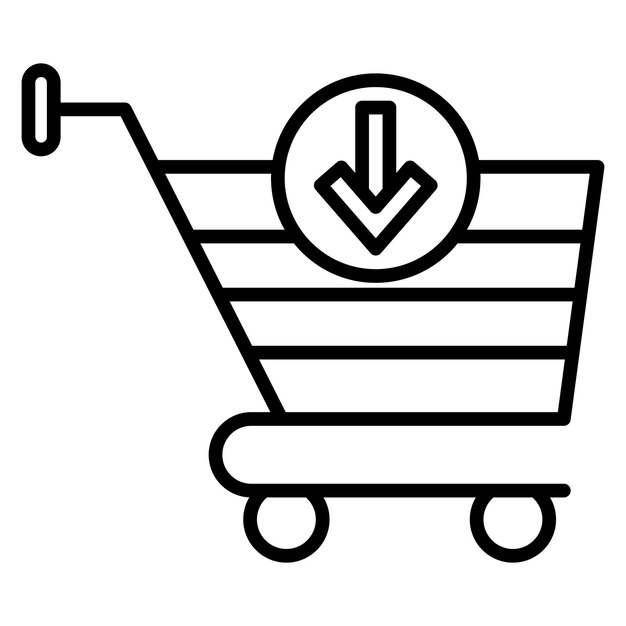 Estilo de ilustración vectorial del carrito