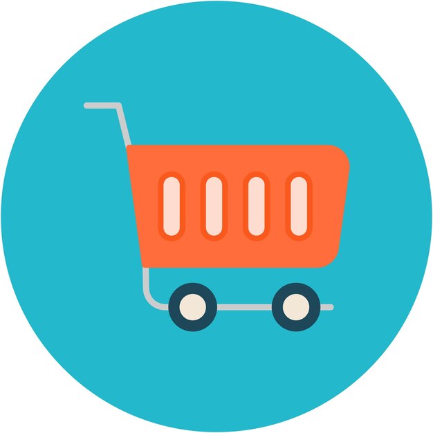 Estilo de ilustración vectorial del carrito