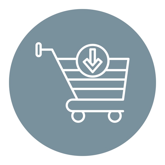 Estilo de ilustración vectorial del carrito