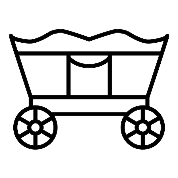 Estilo de la ilustración vectorial del carro