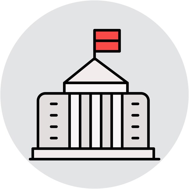 Estilo de ilustración vectorial de la Casa Blanca