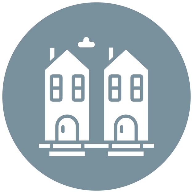 Estilo de ilustración vectorial de la casa holandesa