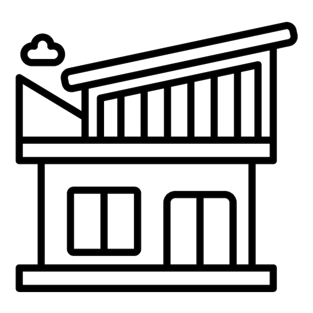 Estilo de ilustración vectorial de la casa moderna