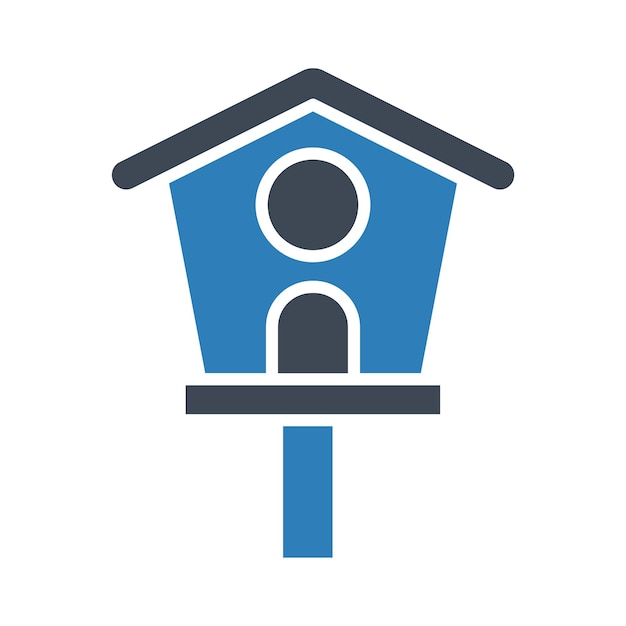 Estilo de ilustración vectorial de la casa de los pájaros