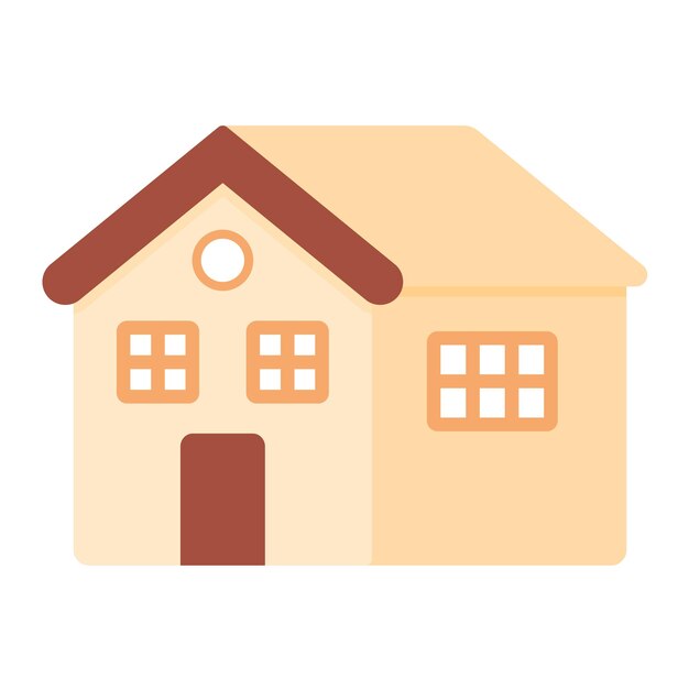 Estilo de ilustración vectorial de la casa
