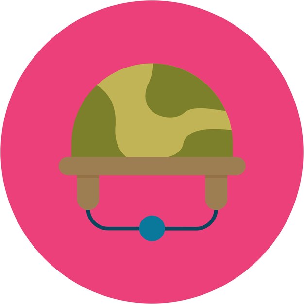 Vector estilo de ilustración vectorial del casco del soldado