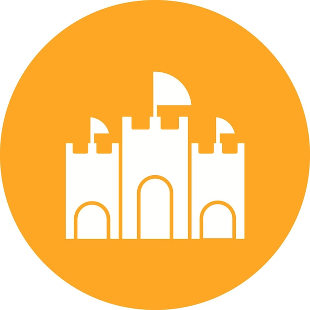 Estilo de ilustración vectorial del castillo de juguetes