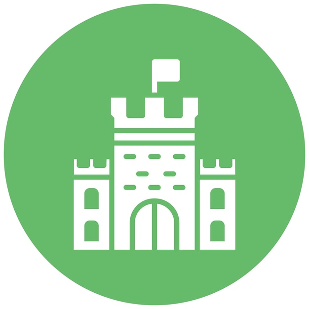 Estilo de ilustración vectorial del castillo