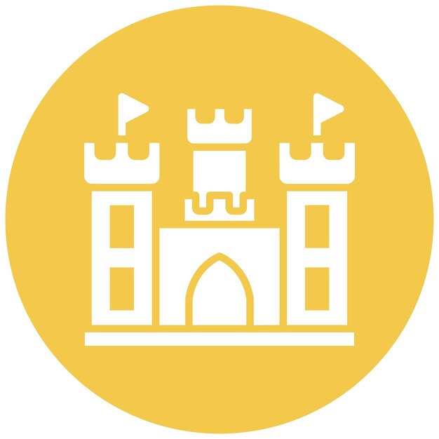 Estilo de ilustración vectorial del castillo