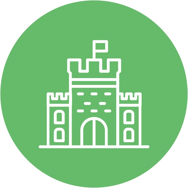 Estilo de ilustración vectorial del castillo