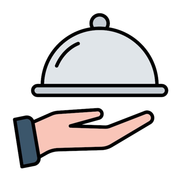 Estilo de ilustración vectorial de catering