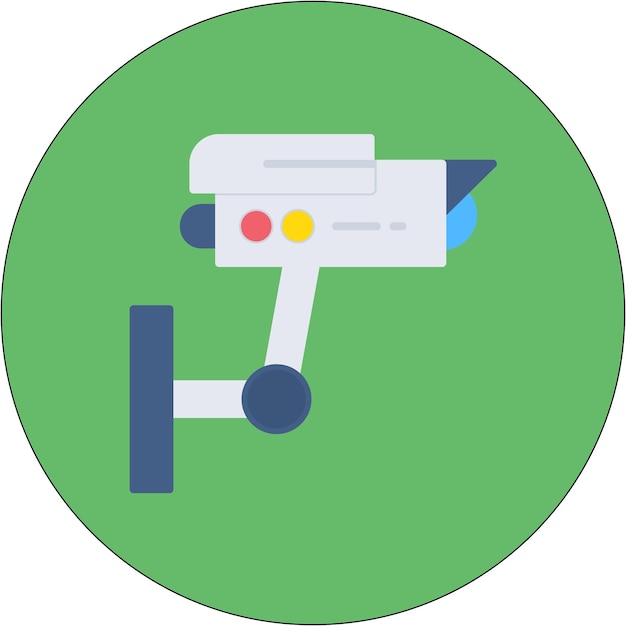 Estilo de ilustración vectorial de CCTV