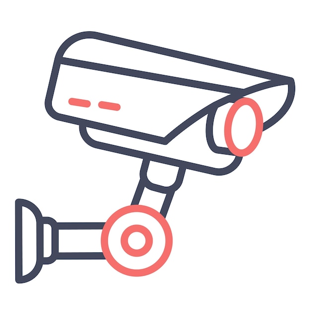 Estilo de ilustración vectorial de CCTV