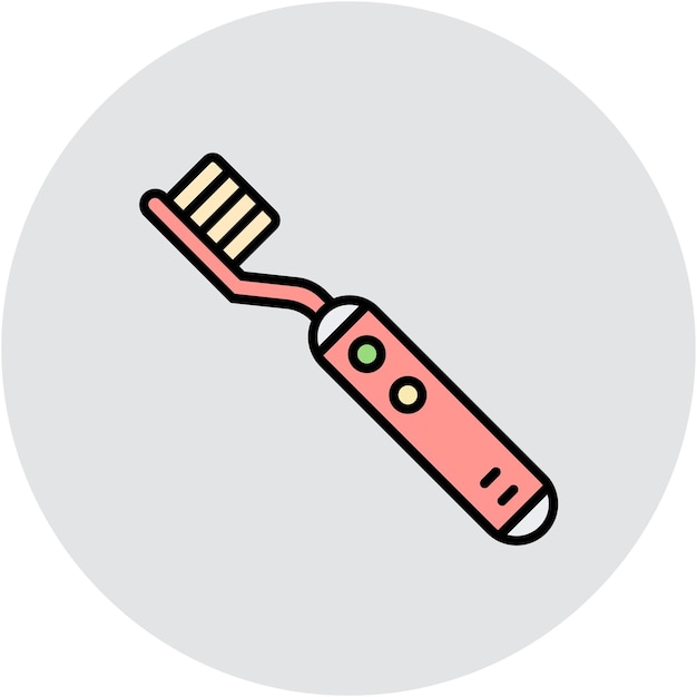 Estilo de ilustración vectorial del cepillo de dientes eléctrico