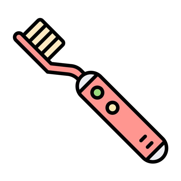 Estilo de ilustración vectorial del cepillo de dientes eléctrico