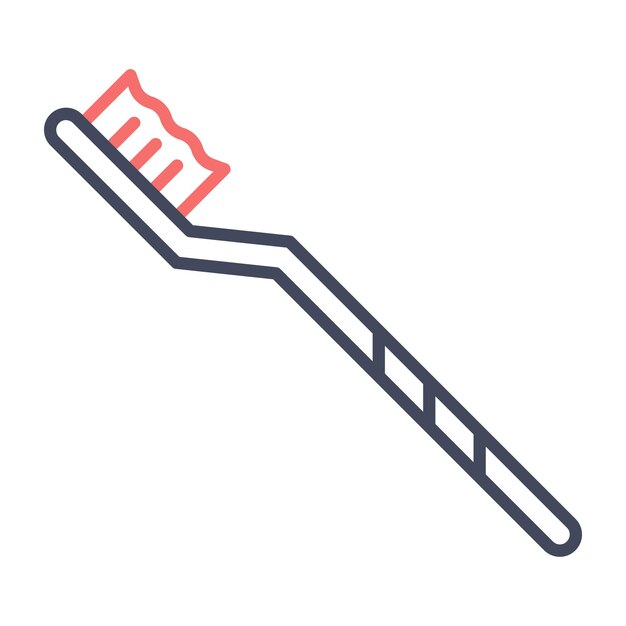 Estilo de ilustración vectorial del cepillo de dientes