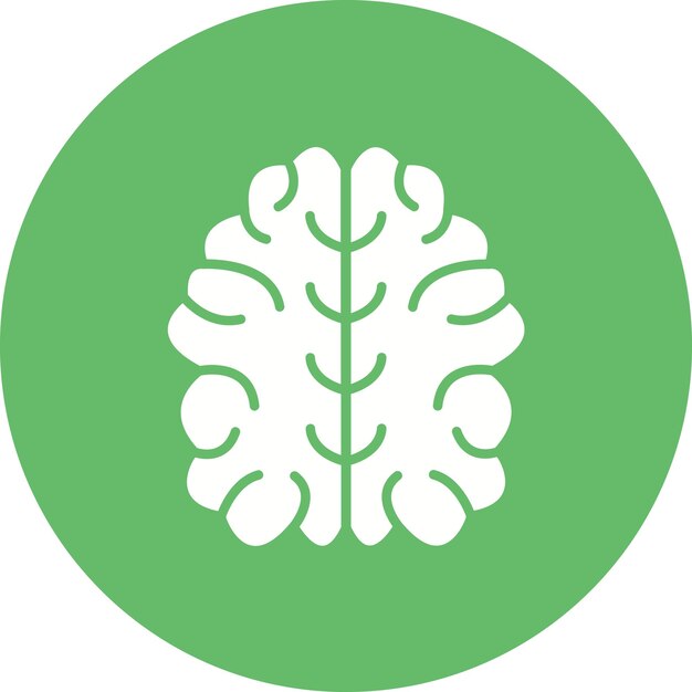 Estilo de ilustración vectorial del cerebro
