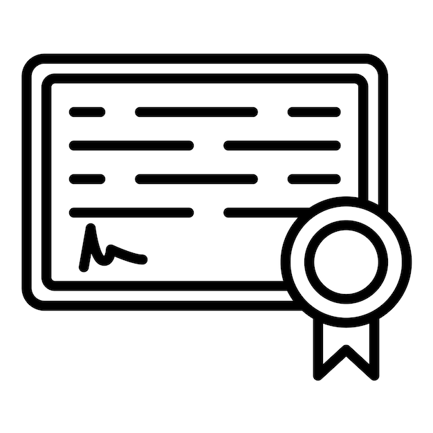 Vector estilo de la ilustración vectorial del certificado