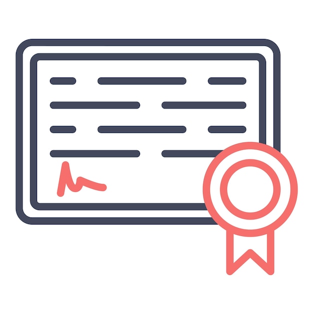 Estilo de la ilustración vectorial del certificado