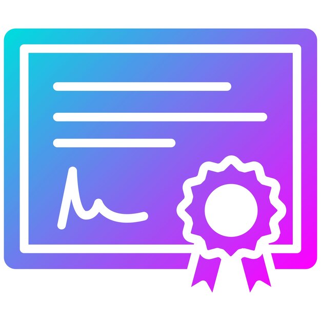 Estilo de la ilustración vectorial del certificado