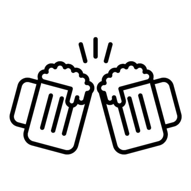 Estilo de ilustración vectorial de las cervezas que tostan