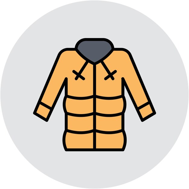 Estilo de ilustración vectorial de la chaqueta de invierno
