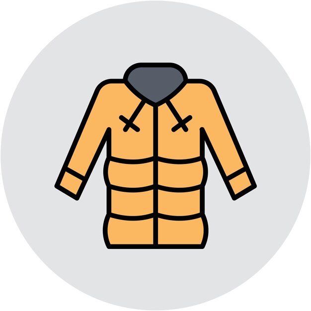 Vector estilo de ilustración vectorial de la chaqueta de invierno