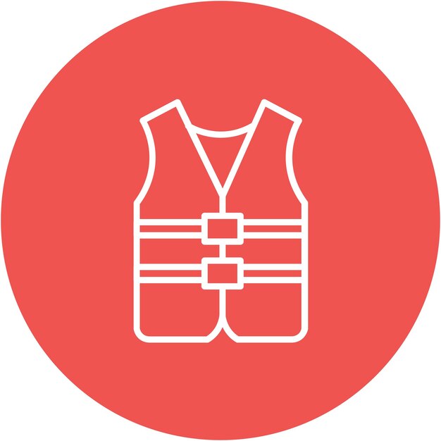 Estilo de ilustración vectorial de la chaqueta de vida