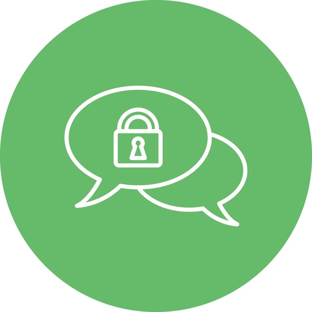 Estilo de ilustración vectorial de chat de seguridad