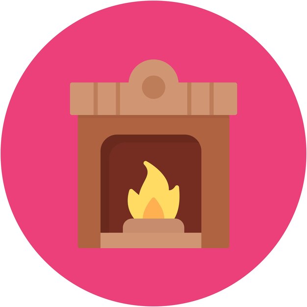 Estilo de ilustración vectorial de la chimenea