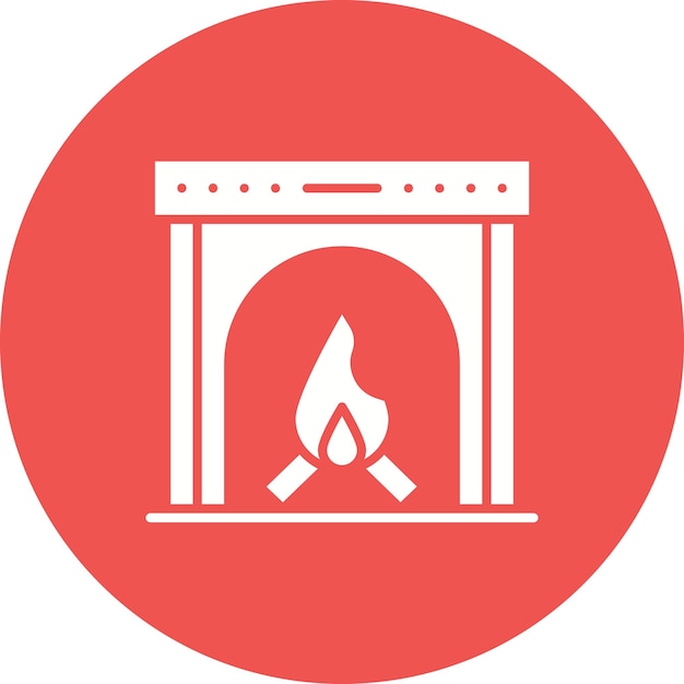 Estilo de ilustración vectorial de la chimenea