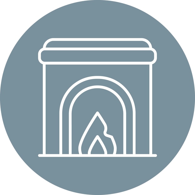 Estilo de ilustración vectorial de la chimenea