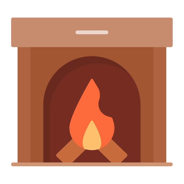 Estilo de ilustración vectorial de la chimenea