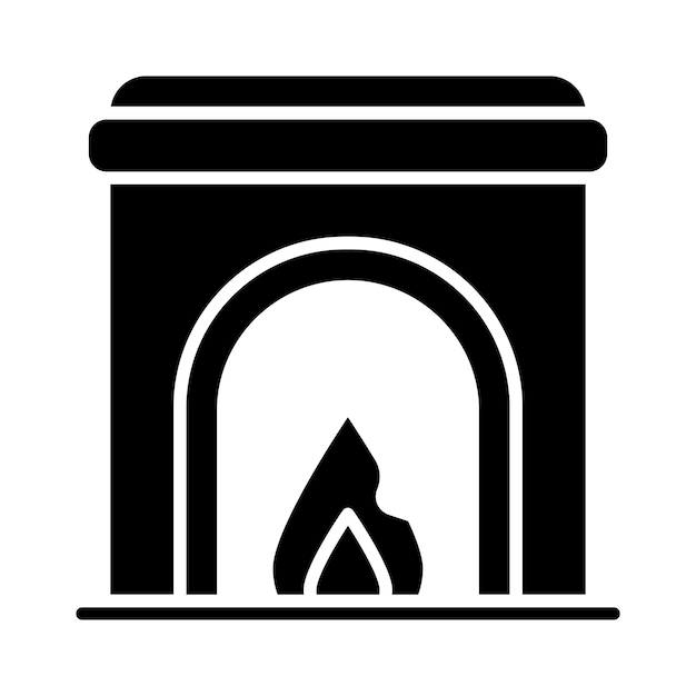 Estilo de ilustración vectorial de la chimenea