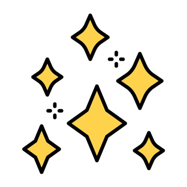 Estilo de ilustración vectorial de chispas