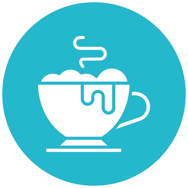 Estilo de ilustración vectorial de chocolate caliente