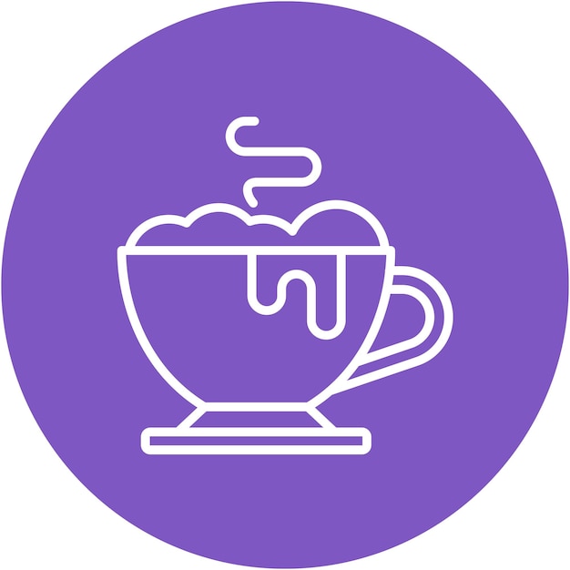 Estilo de ilustración vectorial de chocolate caliente